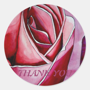 Roze roze macrobloem Dank je sticker