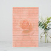 Roze roze met lijnen briefpapier (Staand voorkant)