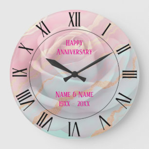 Roze Roze Mint Goud Luxe Populaire Collectie Grote Klok