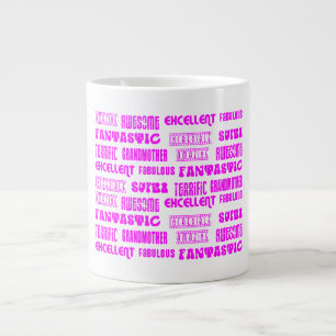 Roze Roze Moderne Design 4 Grootmoeders Positief Extra Grote Beker