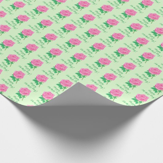 Roze roze Moederdag- omlooppapier Cadeaupapier (Hoek)