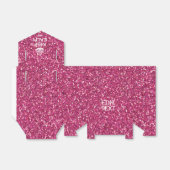 Roze roze, op maat gesneden KALK EN Jouw tekst Bedankdoosjes (Uitgevouwen)