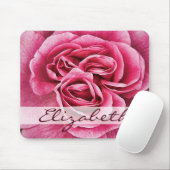 Roze roze op maat muismat (Met muis)