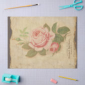  roze roze op onderdrukte ontkoppeling tissuepapier (Craft)