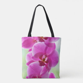 roze roze orchideeën draagtas