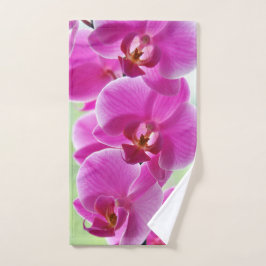 roze roze orchideeën handdoek