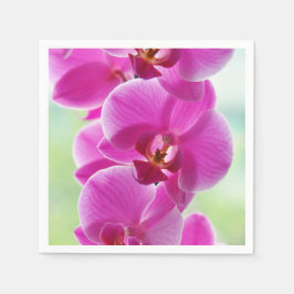 roze roze orchideeën servet