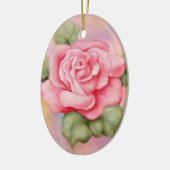 Roze Roze Oval Ornament (Links)