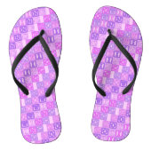 Roze roze paarse letters teenslippers (Voetbed)