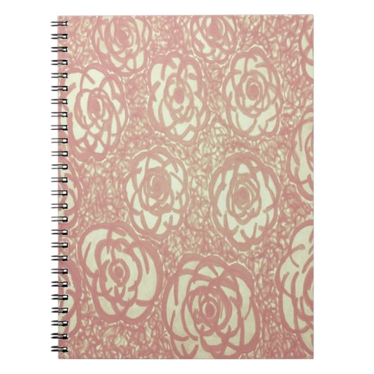 roze roze patroon notitieboek (Voorkant)