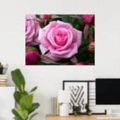 Roze roze Poster Afdrukken Schitterende, langwerpi (Thuiskantoor)