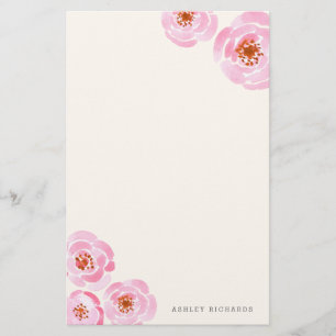 Roze roze printpapier briefpapier
