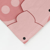 Roze roze pruimepatronen fleece deken (Hoek)