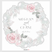  roze roze rode barefoot Bride™ Sticker (Vel)