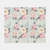 Roze roze roestvrij flessenpatroon fleece deken (Voorkant (Horizontaal))