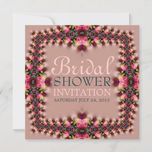 Roze roze Romance Bridal Shower Uitnodiging (Voorkant)