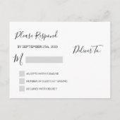 Roze roze roodbruin en Sparkle RSVP Uitnodiging Briefkaart (Achterkant)