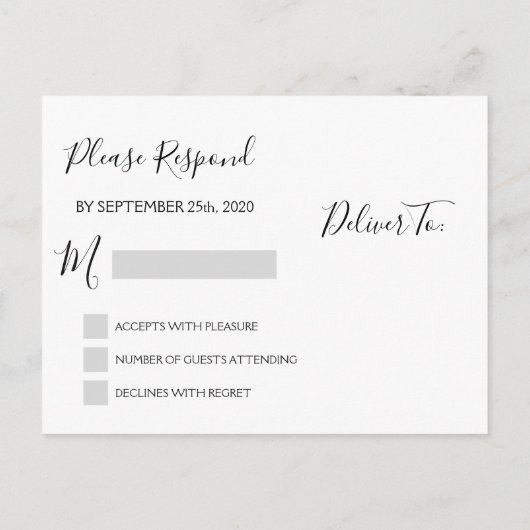 Roze roze roodbruin en Sparkle RSVP Uitnodiging Briefkaart (Achterkant)