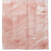 Roze roze roodbruin koraalperkleurig mosterd marme douchegordijn (Voorkant)