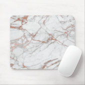 Roze roze roodbruine bruine bruine marmer muismat (Met muis)