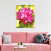 Roze roze roodendronventilatorverf canvas afdruk (Insitu (Woonkamer))