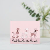 Roze roze roodjes op Briefkaart van de parade (Staand voorkant)