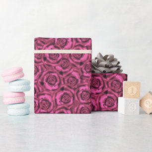 Roze roze roos cadeaupapier