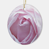 Roze roze roos keramisch ornament (Links)
