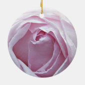 Roze roze roos keramisch ornament (Achterkant)