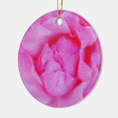 roze roze roos keramisch ornament (Links)