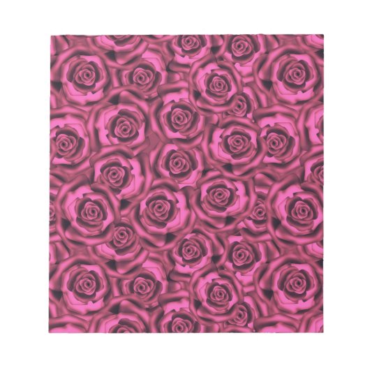 Roze roze roos notitieblok (Voorkant)
