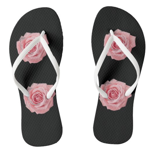 Roze roze roos  teenslippers (Voetbed)