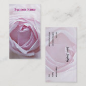 Roze roze roos visitekaartje (Voorkant / Achterkant)