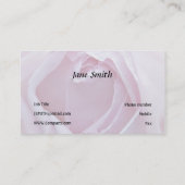 Roze roze roos visitekaartje (Achterkant)