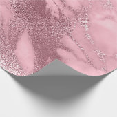 Roze roze roze auve Blush Marble Molten Pastel VIP Cadeaupapier (Hoek)