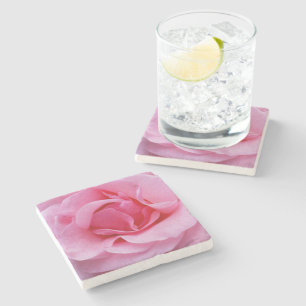Roze roze roze bladen stenen onderzetter