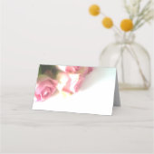 Roze roze roze bloem aangepaste trouwtafel plaatje (Achterkant)