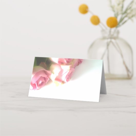 Roze roze roze bloem aangepaste trouwtafel plaatje (Achterkant)