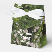 Roze roze roze bruine bruiloft bedankdoosjes (Voorkant Zijde)