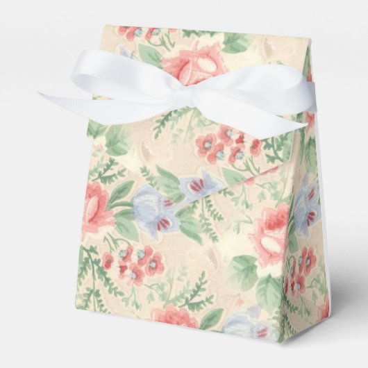 roze roze roze en blauw bloempatroon bedankdoosjes (Voorkant Zijde)