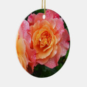 Roze roze roze foto keramisch ornament (Rechts)