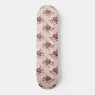 Roze roze roze goudgroene bohemen bloemen skateboard