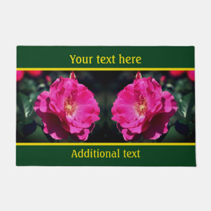 Roze roze roze in volledig bloem Sluiten Aangepast Deurmat