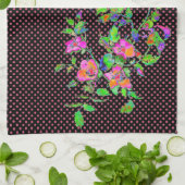 Roze roze/roze polka-stippen Theedoek (Gevouwen)