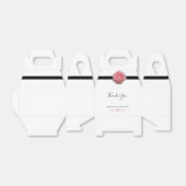 Roze roze roze ribbon bruiloft bedankdoosjes (Uitgevouwen)