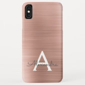 Roze roze roze roestvrij stalen monogram Case-Mate iPhone case (Achterkant)