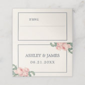  roze roze roze roodbruine donkerblauwe bruiloft (Buitenkant ongevouwen)