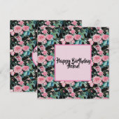  Roze roze roze roodroze patroon dames Naam Kaart (Voorkant / Achterkant)