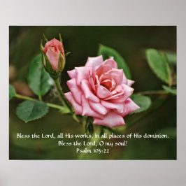 Roze Roze Roze Roze Bijbel Poster van de Manuscrip