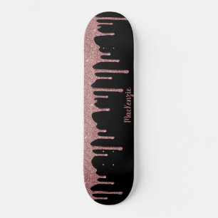 Roze roze roze roze goudglitter - rugleuning skateboard